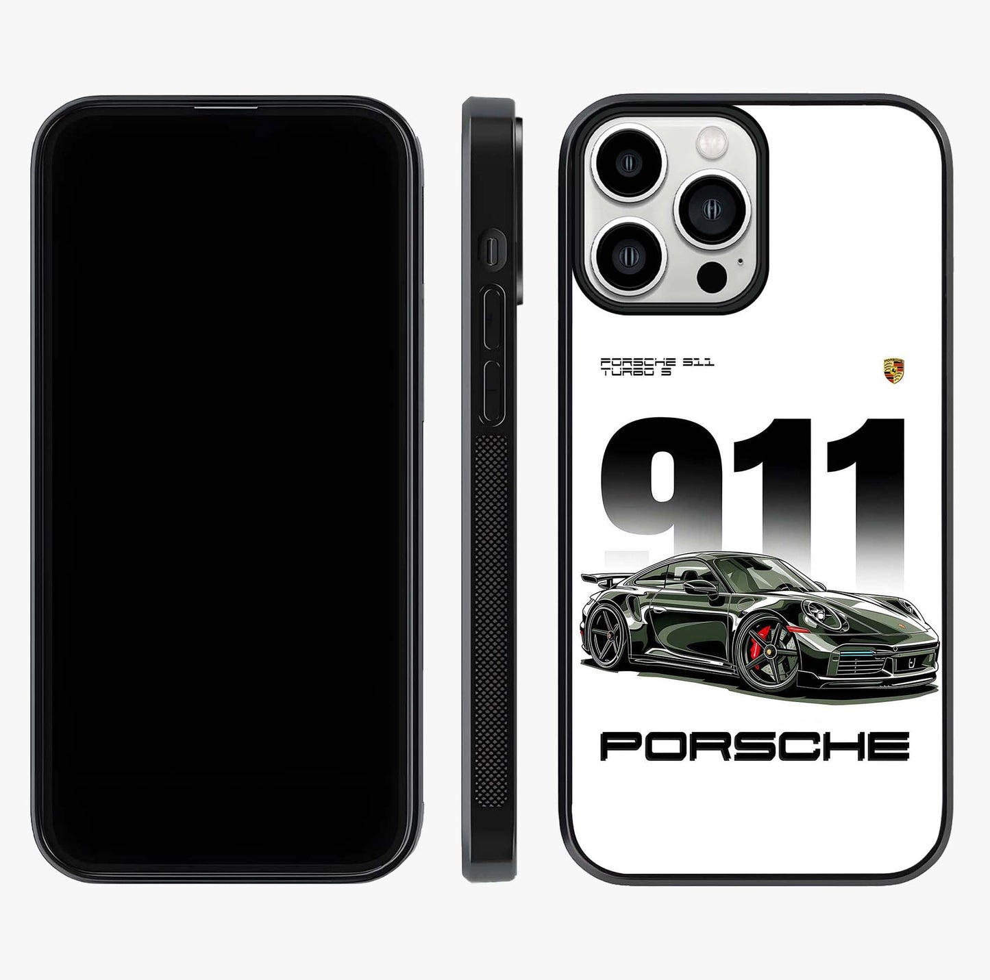 911 Turbo Dominance Glass Case displayed upright for full design visibility and premium finish.