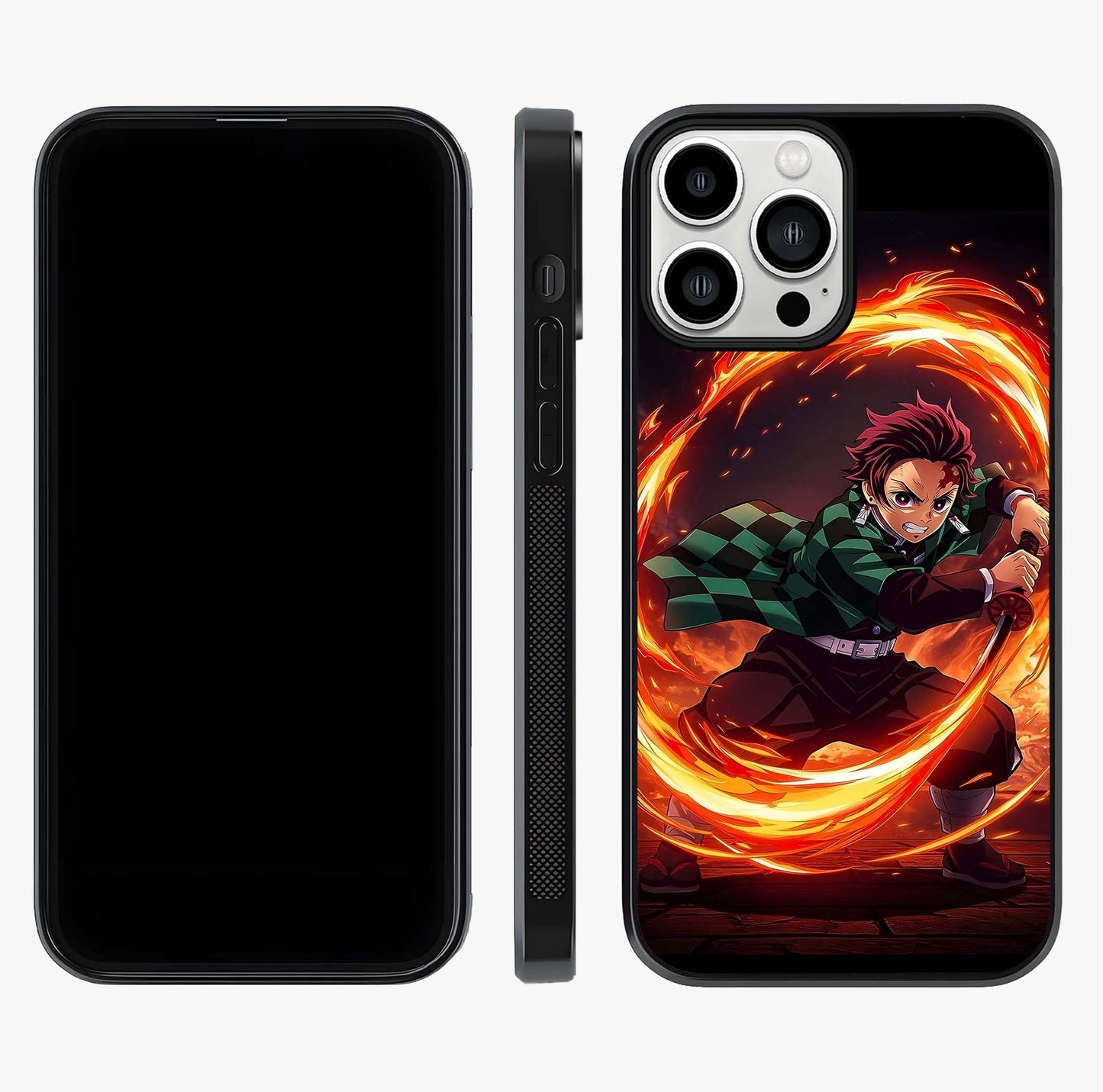 Blazing Sword Resolve Glass Case displayed upright for full design visibility and premium finish.