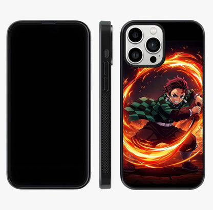 Blazing Sword Resolve Glass Case displayed upright for full design visibility and premium finish.