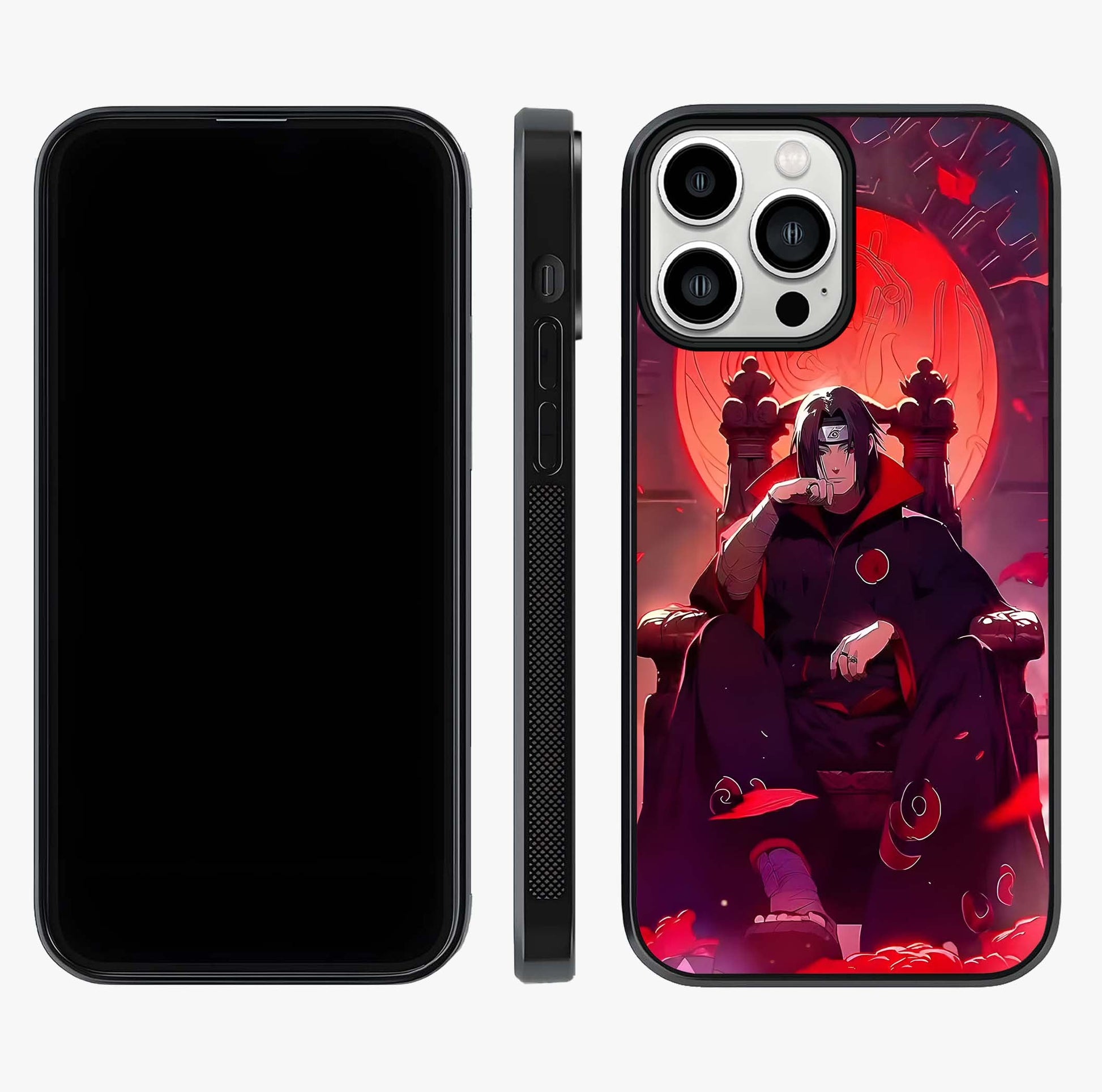 Blood Moon Sovereign Glass Case displayed upright for full design visibility and premium finish.