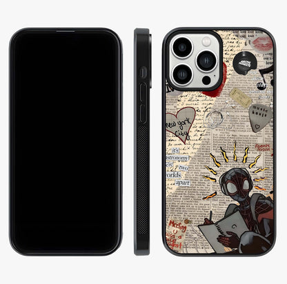 City Dream Sketch Glass Case displayed upright for full design visibility and premium finish.