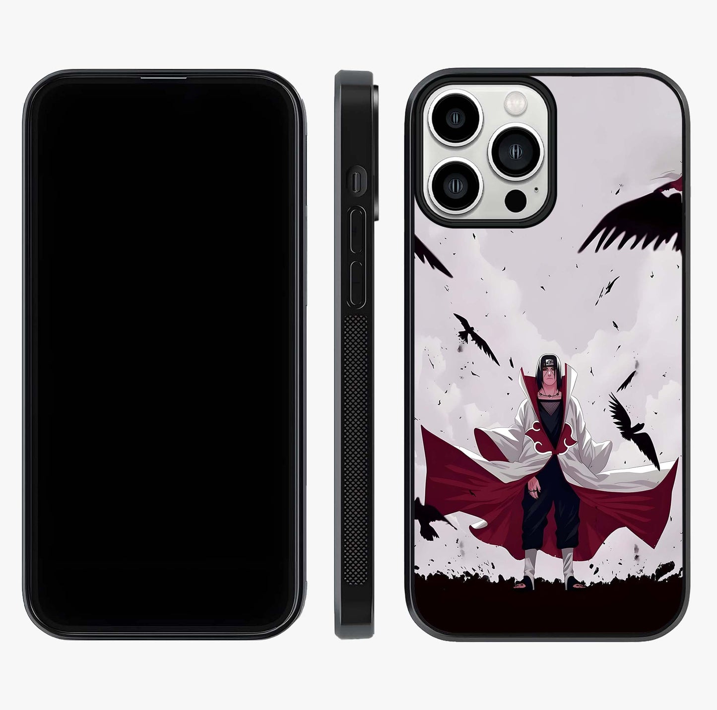 Crimson Crow Ascension Glass Case displayed upright for full design visibility and premium finish.