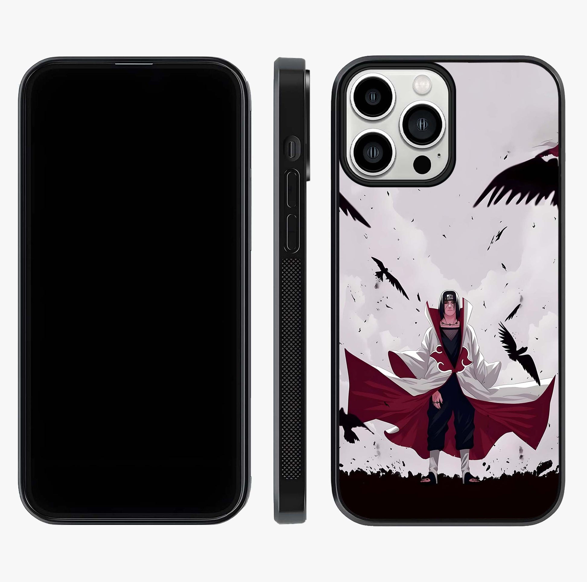 Crimson Crow Ascension Glass Case displayed upright for full design visibility and premium finish.