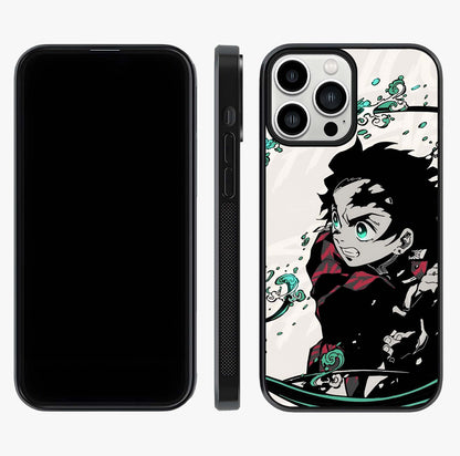 Demon Slayer Glass Case displayed upright for full design visibility and premium finish.