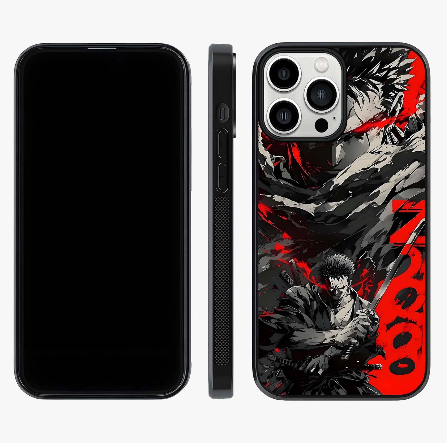 Demon Sword Resolve Glass Case displayed upright for full design visibility and premium finish.