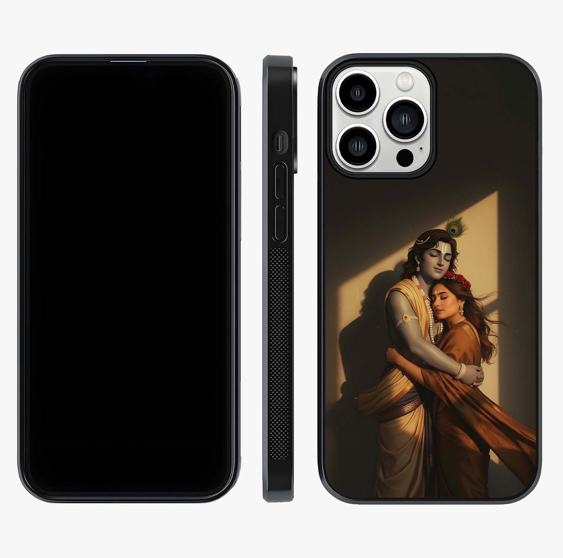 Divine Eternal Love Glass Case displayed upright for full design visibility and premium finish.