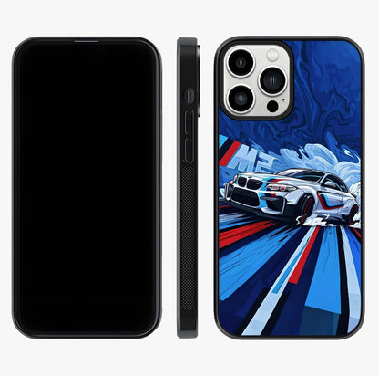 Drift Power Rush Glass Case displayed upright for full design visibility and premium finish.