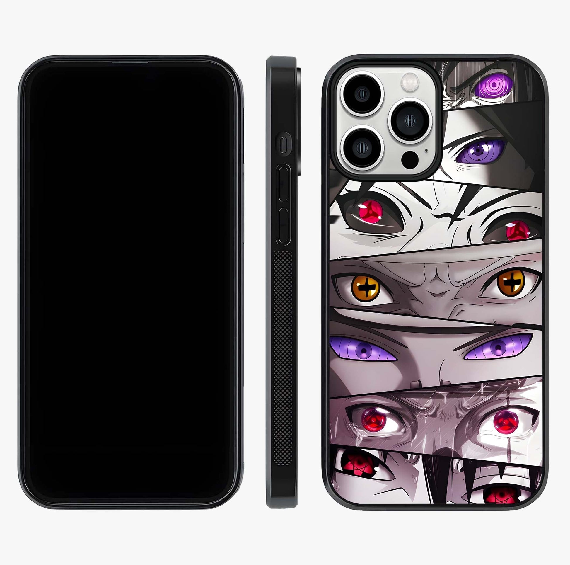 Eyes Of Destiny Glass Case displayed upright for full design visibility and premium finish.