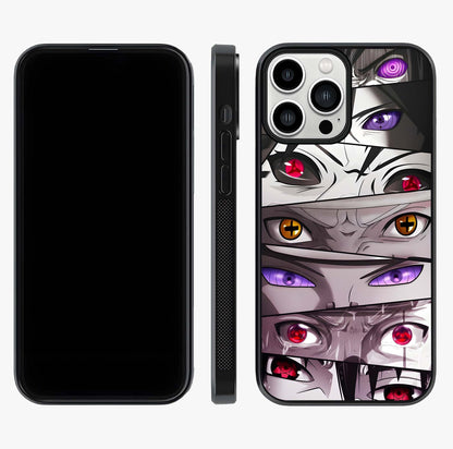 Eyes Of Destiny Glass Case displayed upright for full design visibility and premium finish.