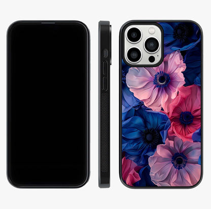 Flower Paper Art Pattern Glass Case displayed upright for full design visibility and premium finish.