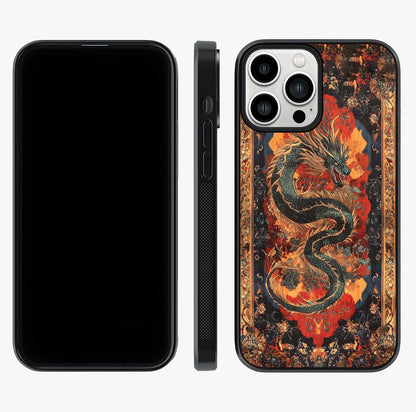 Inferno Dragon Soul Glass Case displayed upright for full design visibility and premium finish.