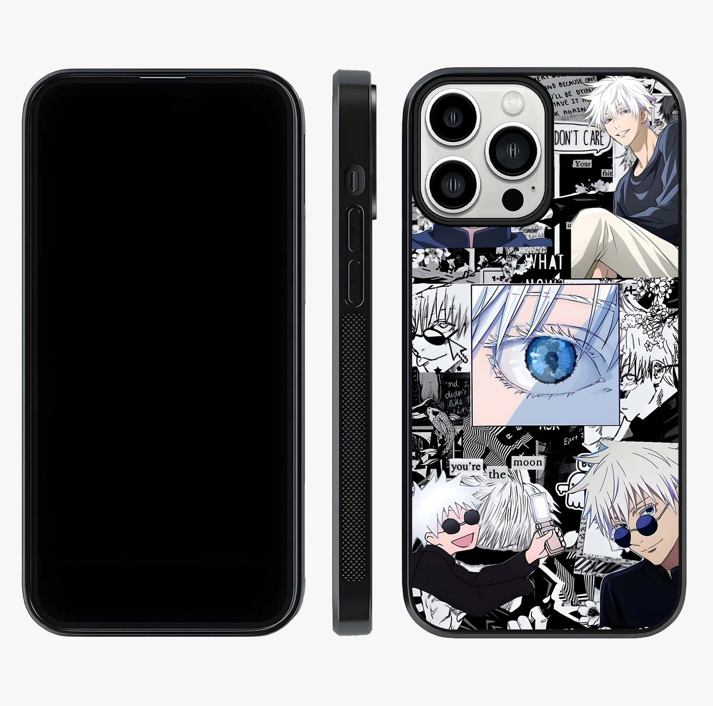 Infinity Sorcerer Chaos Glass Case displayed upright for full design visibility and premium finish.