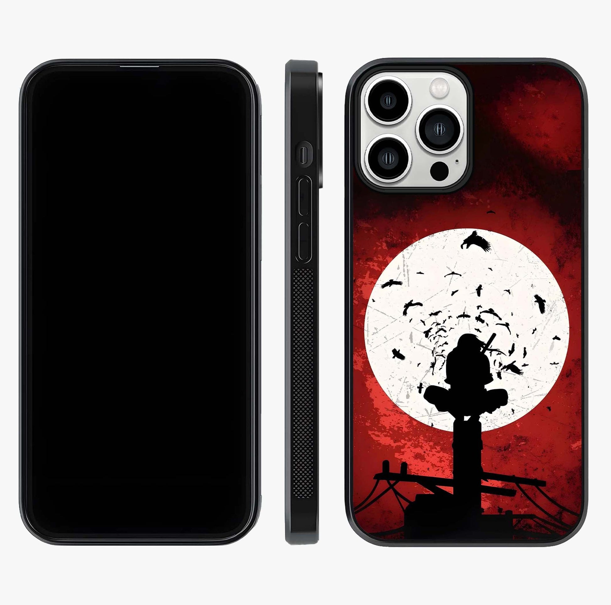 Itachi Limited Edition Naruto Anime Glass Case displayed upright for full design visibility and premium finish.