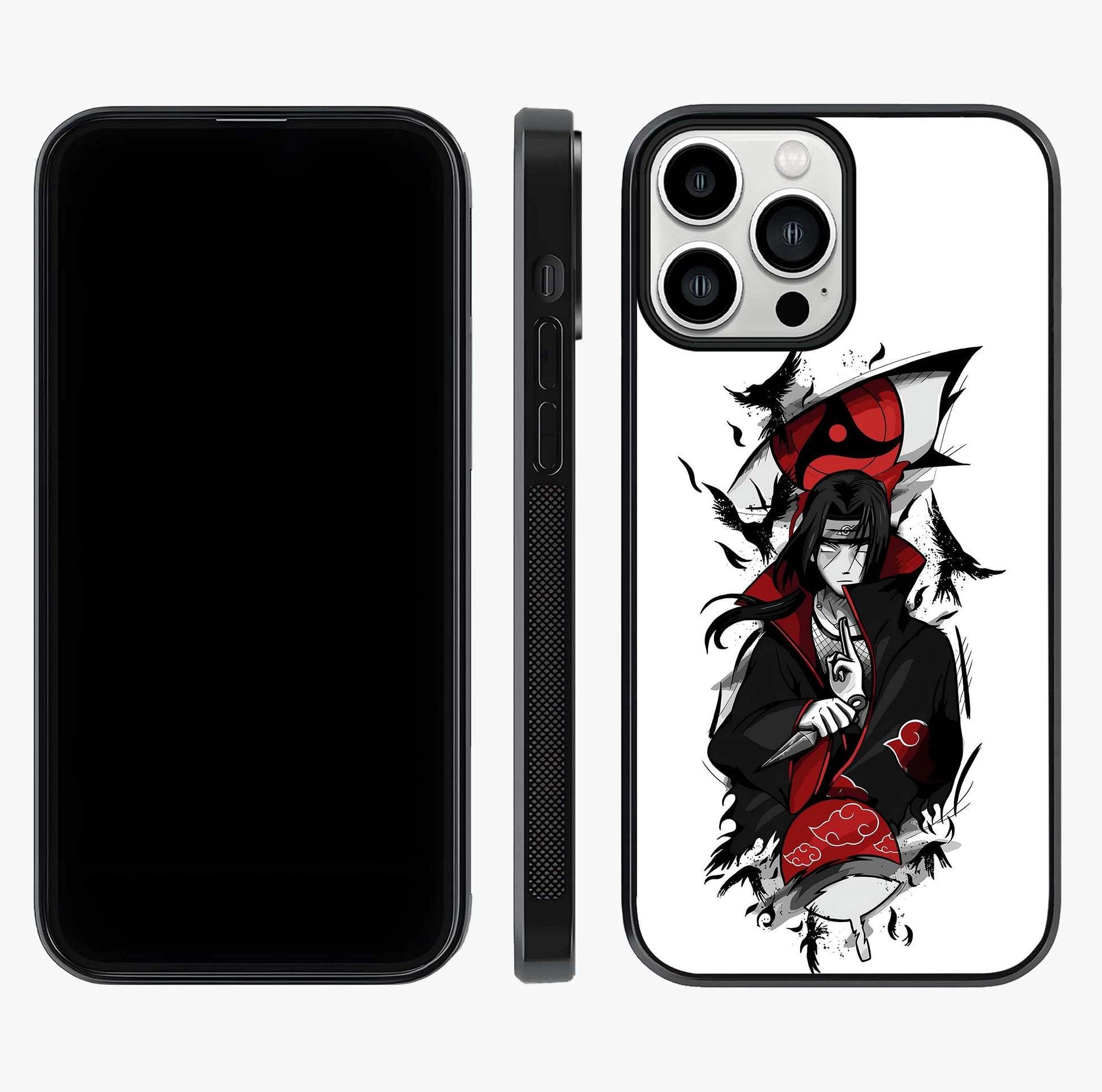 Itachi Sharingan Glass Case displayed upright for full design visibility and premium finish.