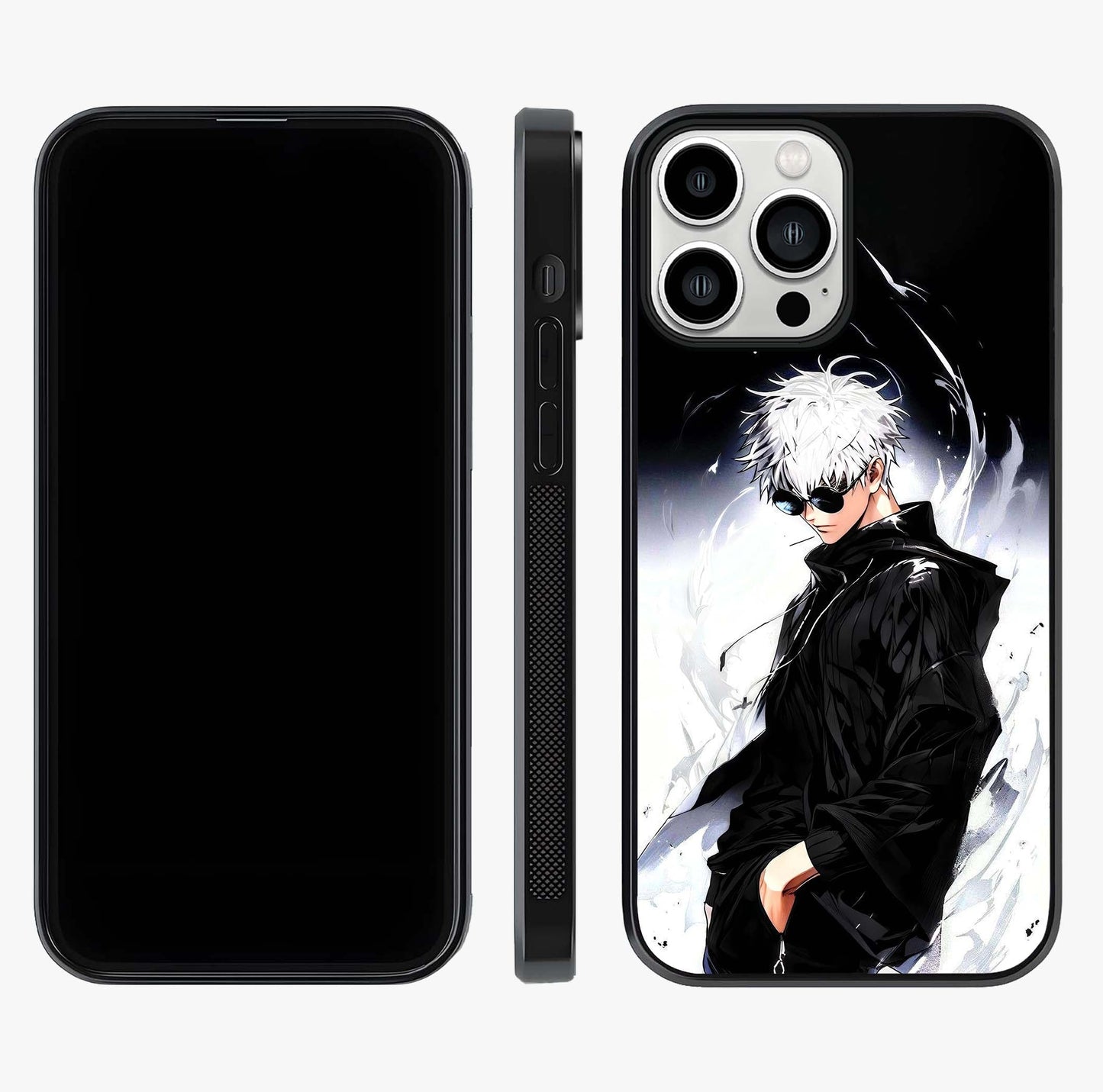 Limitless Shadow King Glass Case displayed upright for full design visibility and premium finish.