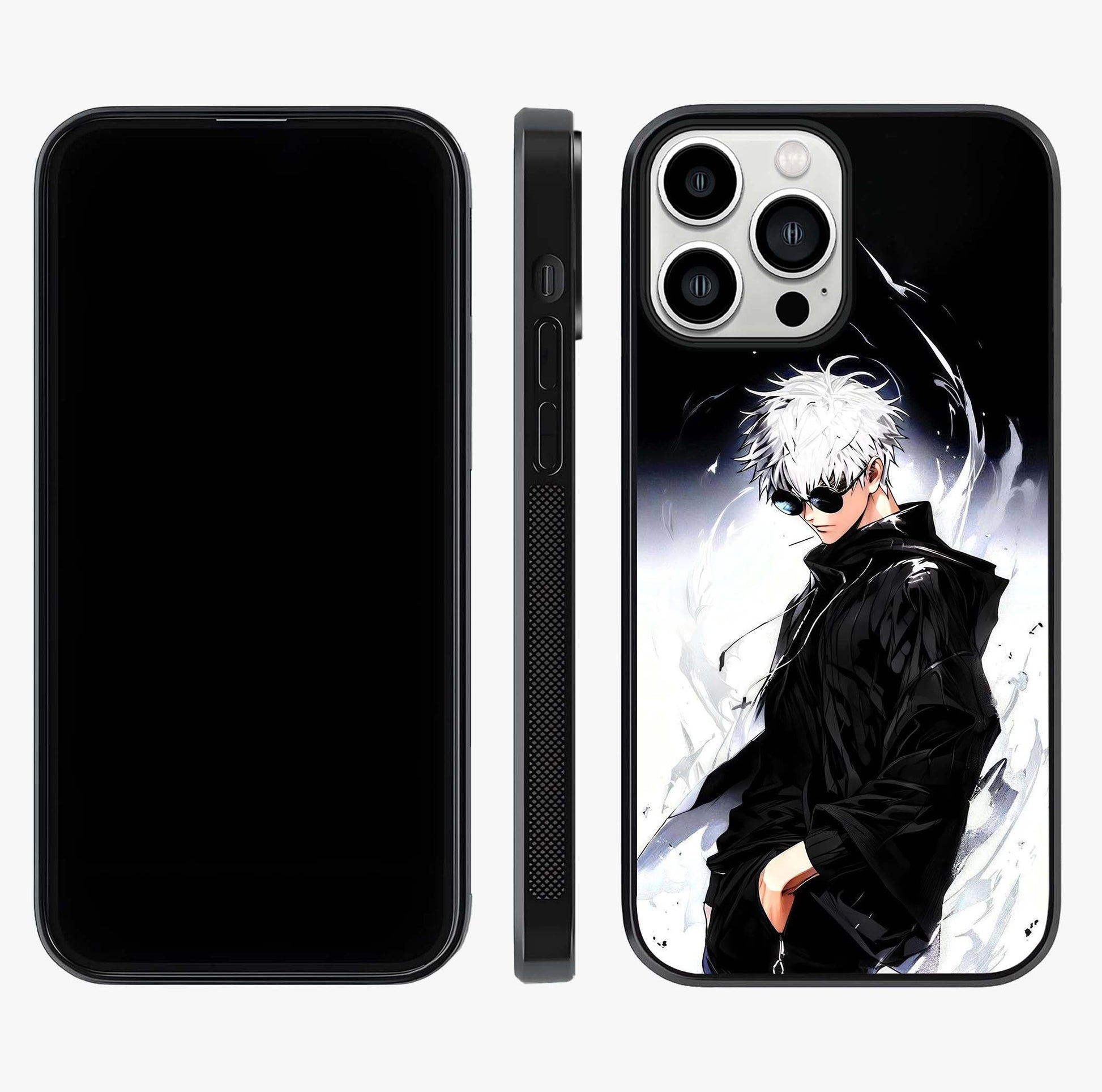 Limitless Shadow King Glass Case displayed upright for full design visibility and premium finish.