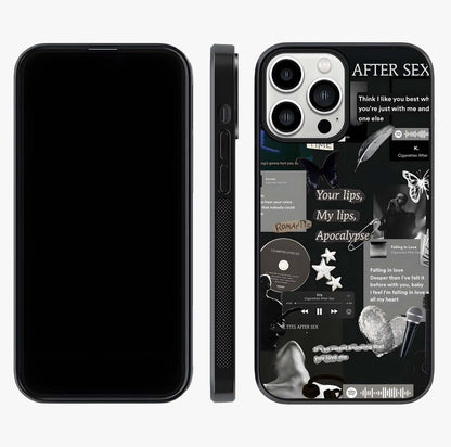 Midnight Love Echo Glass Case displayed upright for full design visibility and premium finish.