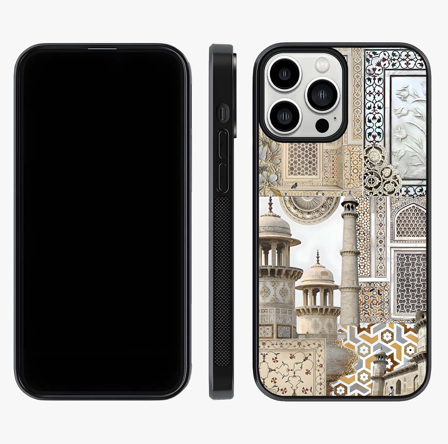 Mughal Marble Legacy Glass Case displayed upright for full design visibility and premium finish.