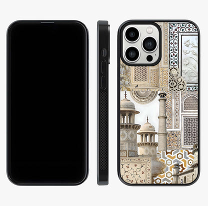 Mughal Marble Legacy Glass Case displayed upright for full design visibility and premium finish.