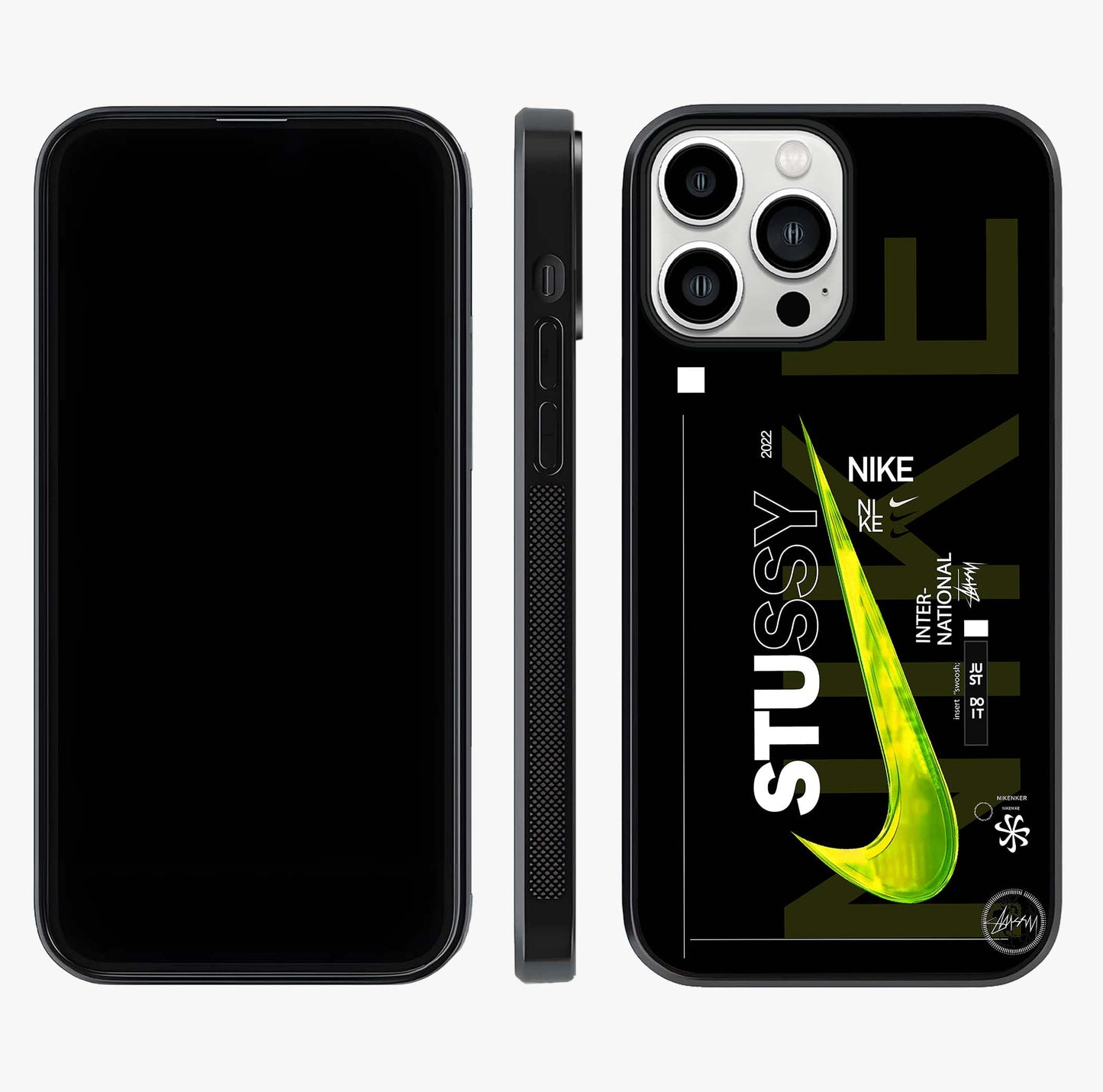 Neon Street Edition Glass Case displayed upright for full design visibility and premium finish.