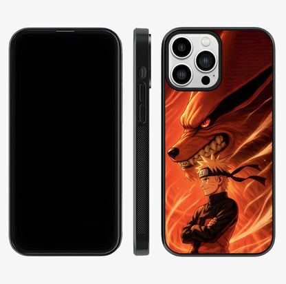 Nine Tails Legacy Glass Case displayed upright for full design visibility and premium finish.