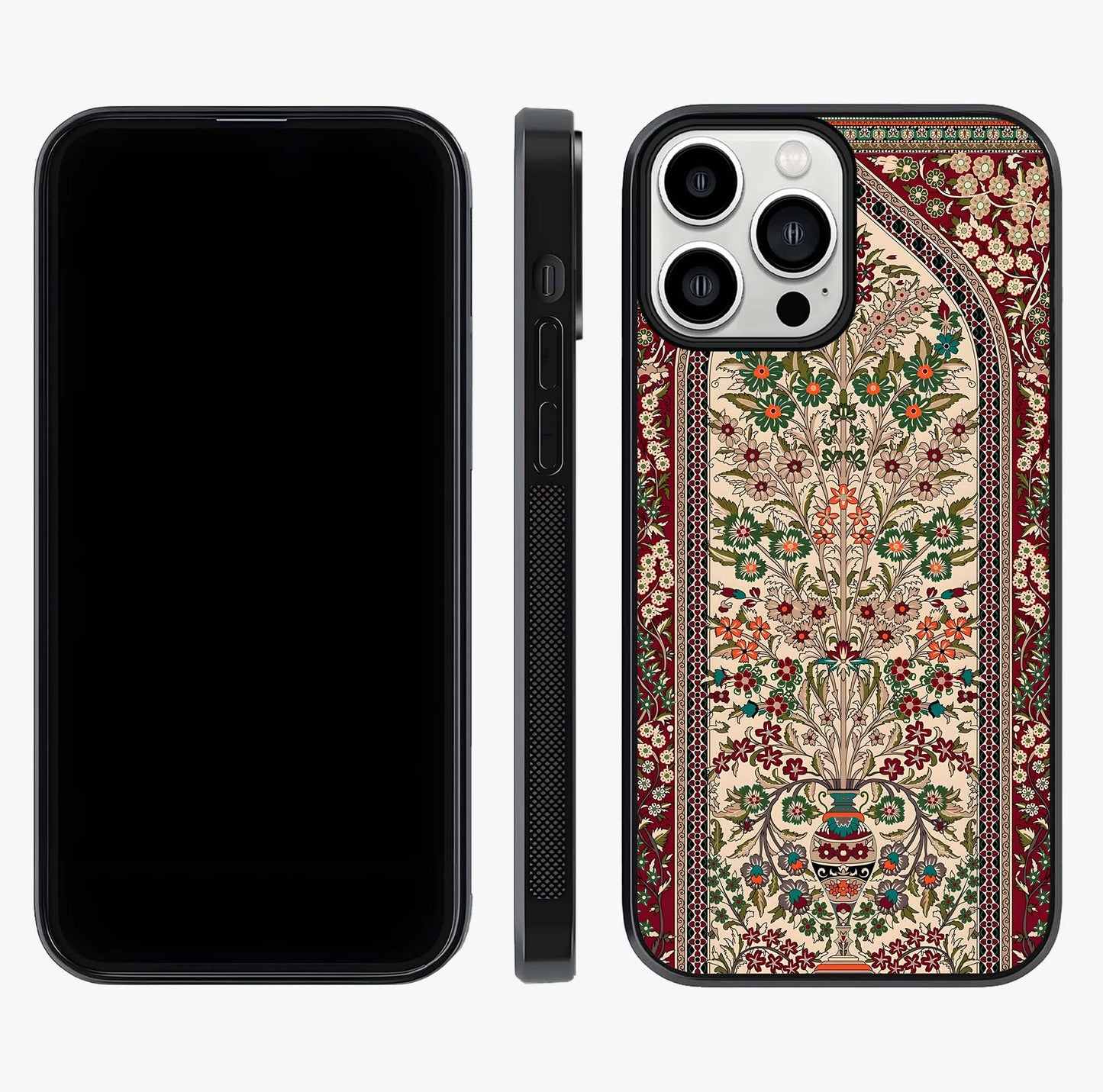 Persian Inspired Glass Case displayed upright for full design visibility and premium finish.