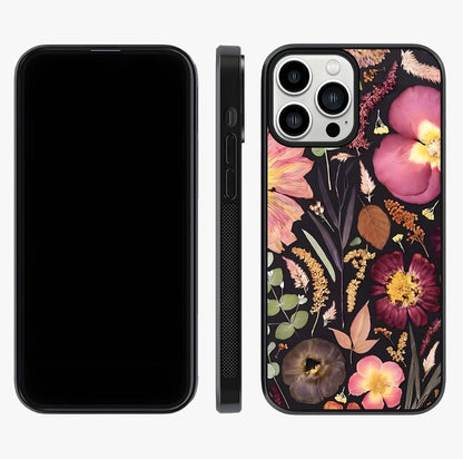 Petal Dream Tapestry Glass Case displayed upright for full design visibility and premium finish.