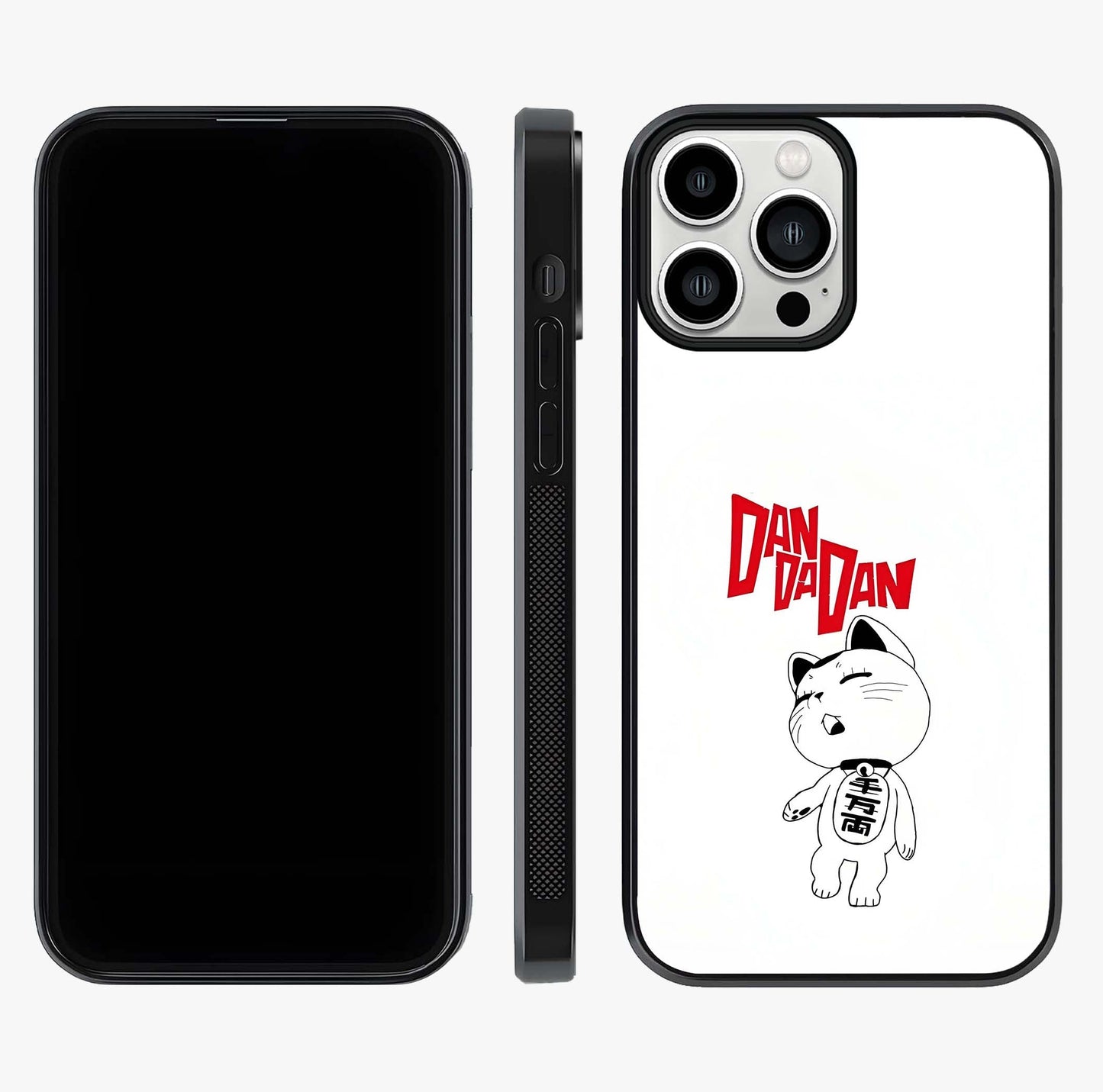 Playful Spirit Charm Glass Case displayed upright for full design visibility and premium finish.