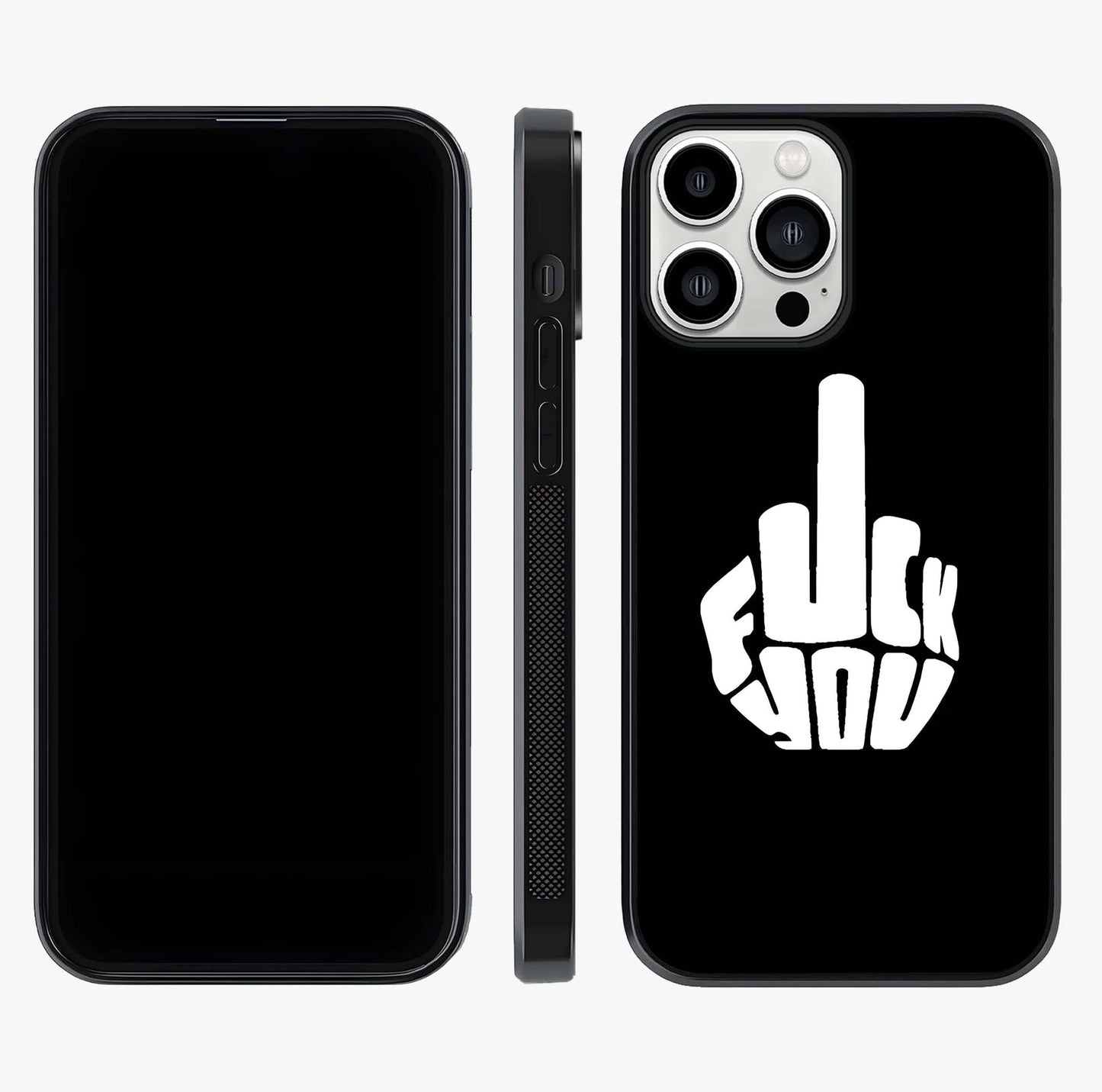 Rebel Mode On Glass Case displayed upright for full design visibility and premium finish.