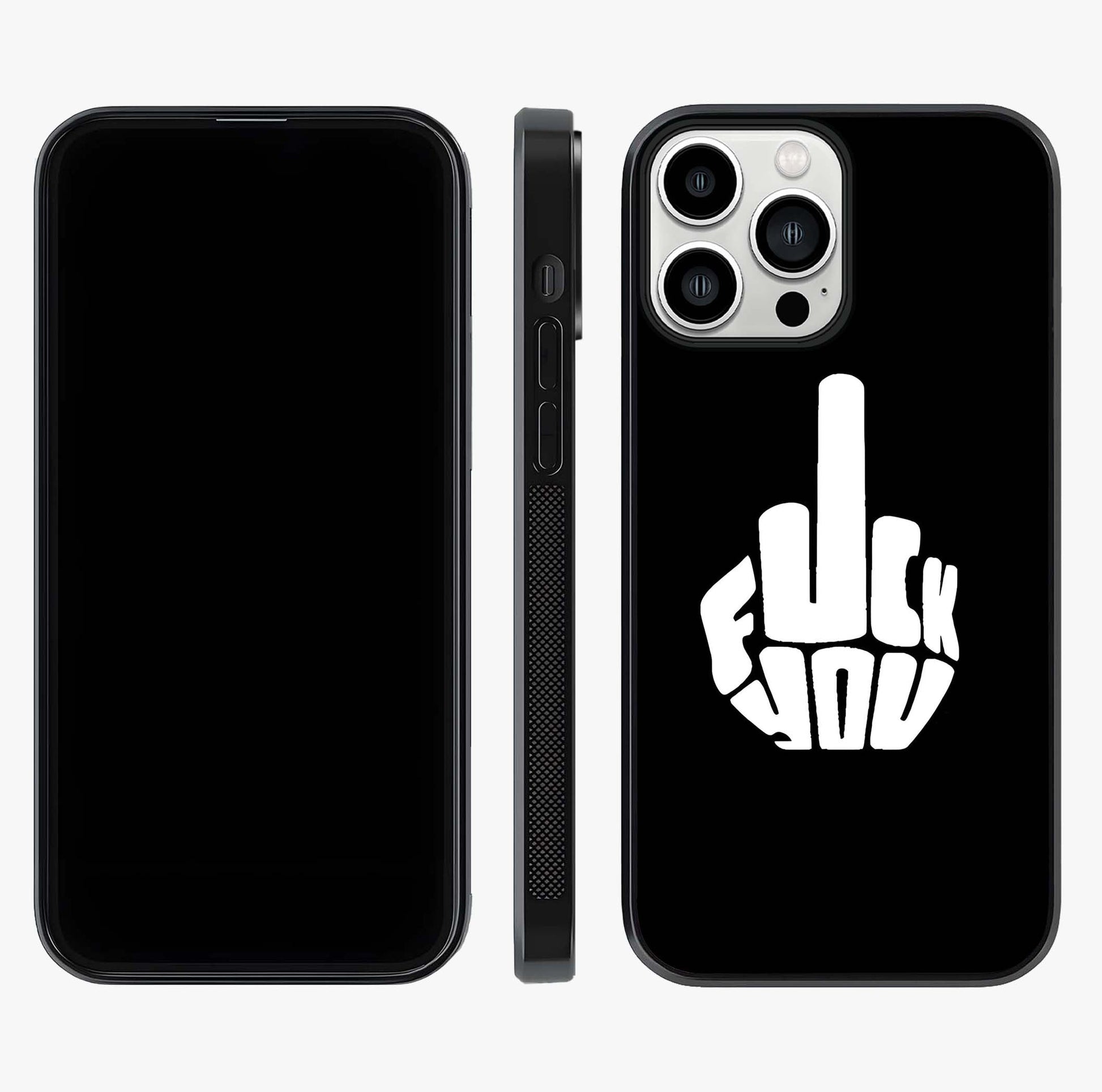 Rebel Mode On Glass Case displayed upright for full design visibility and premium finish.