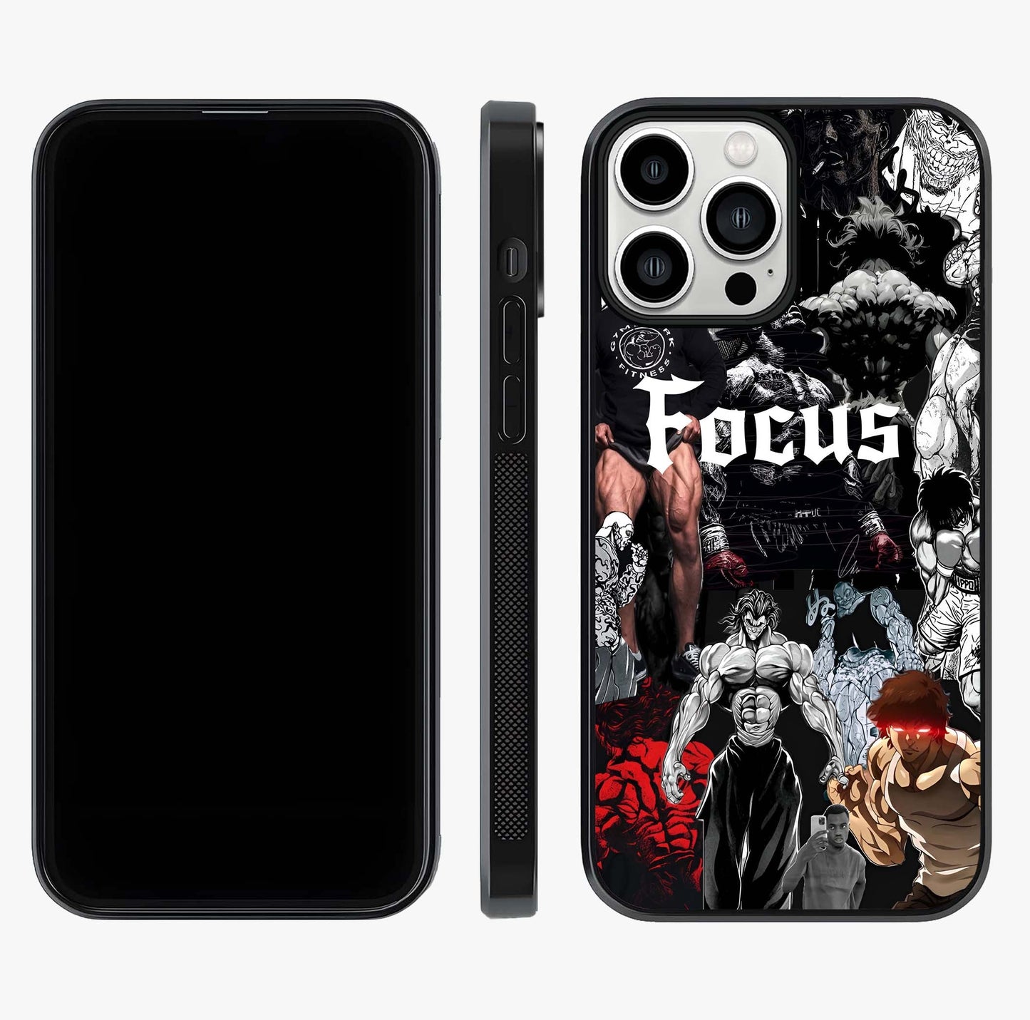 Relentless Power Focus Glass Case displayed upright for full design visibility and premium finish.