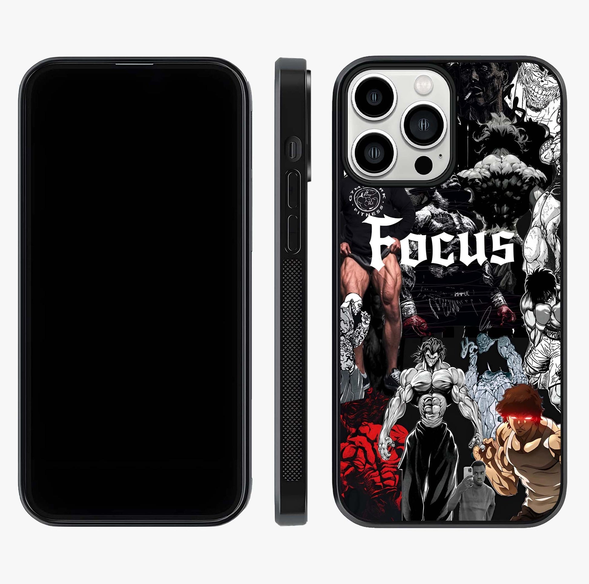 Relentless Power Focus Glass Case displayed upright for full design visibility and premium finish.
