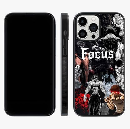 Relentless Power Focus Glass Case displayed upright for full design visibility and premium finish.