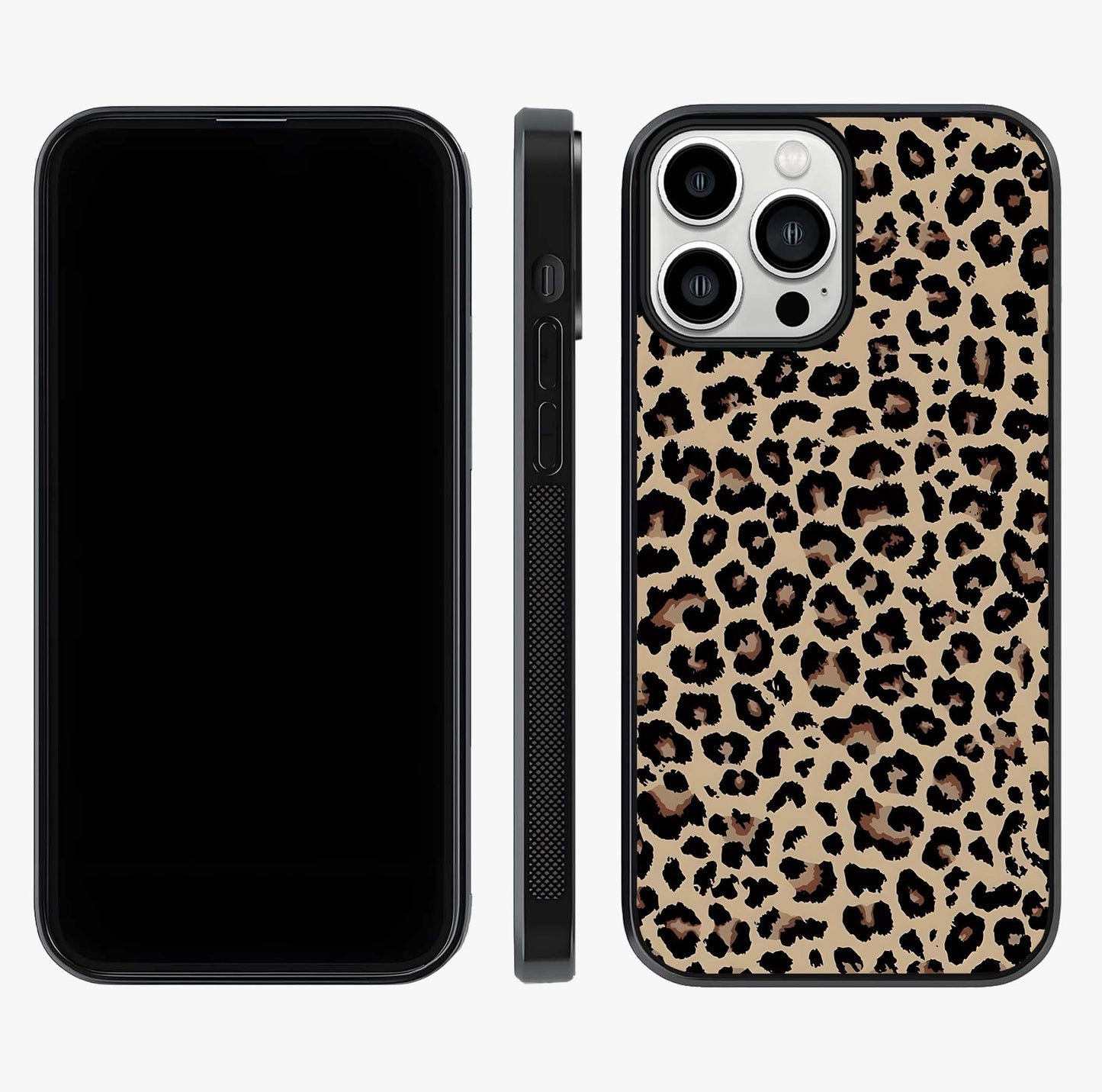 Savage Chic Pattern Glass Case displayed upright for full design visibility and premium finish.