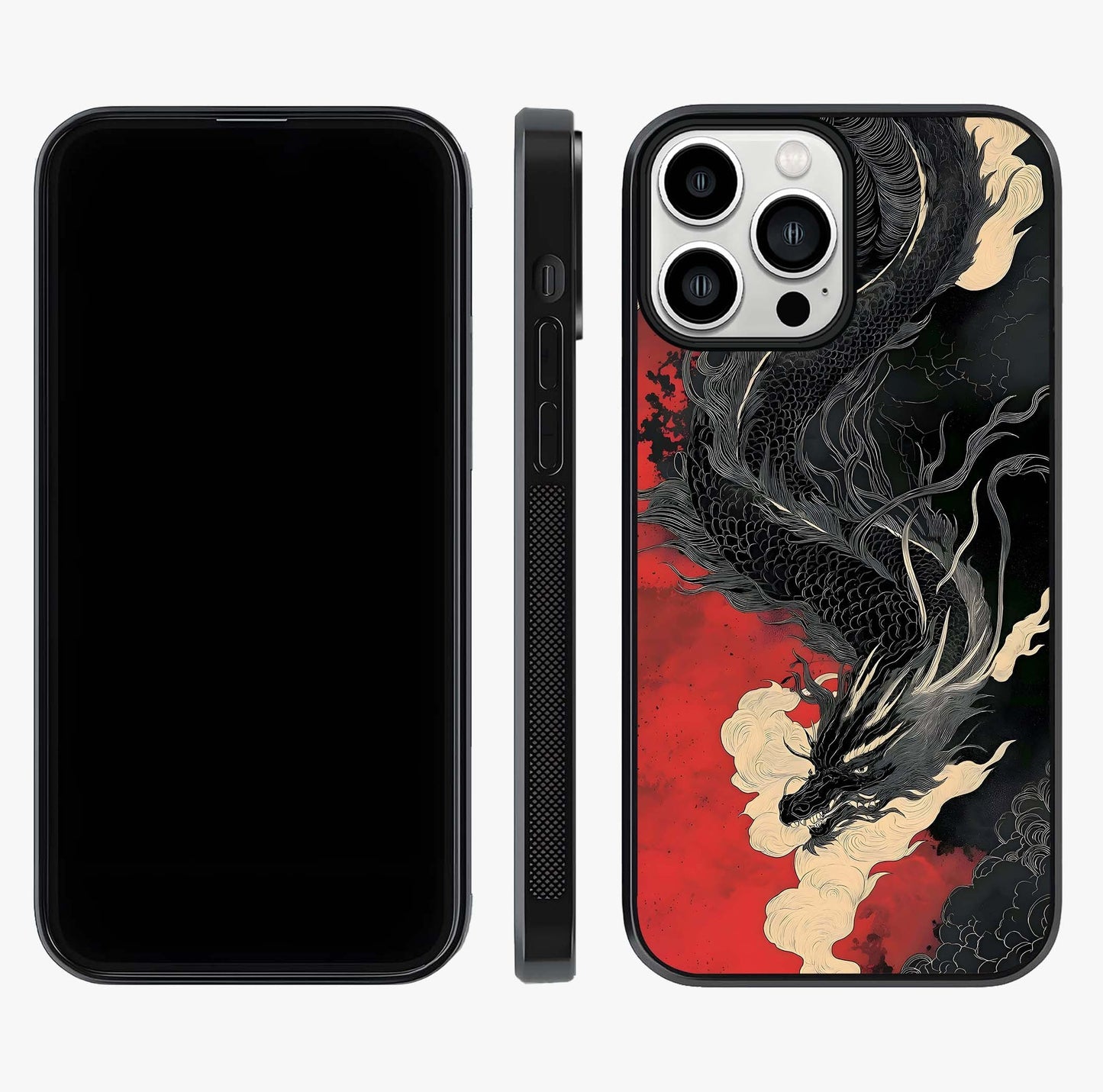 Shadow Dragon Fury Glass Case displayed upright for full design visibility and premium finish.
