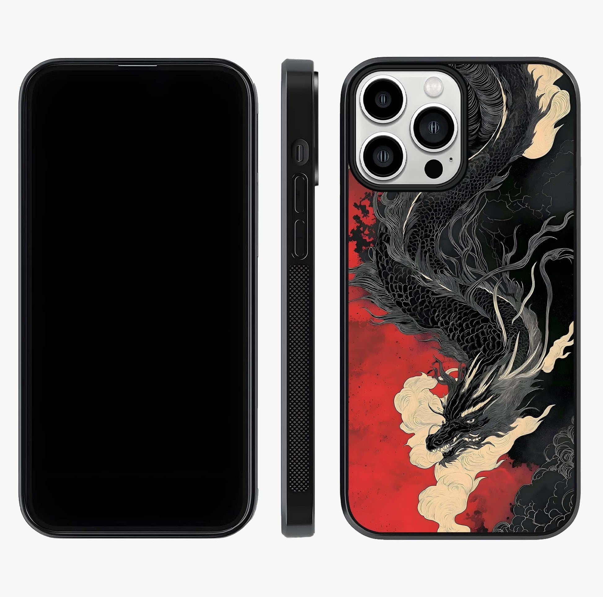Shadow Dragon Fury Glass Case displayed upright for full design visibility and premium finish.