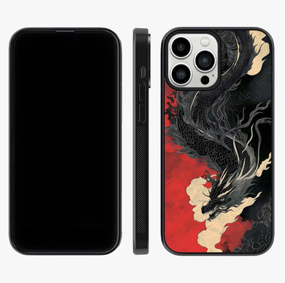 Shadow Dragon Fury Glass Case displayed upright for full design visibility and premium finish.