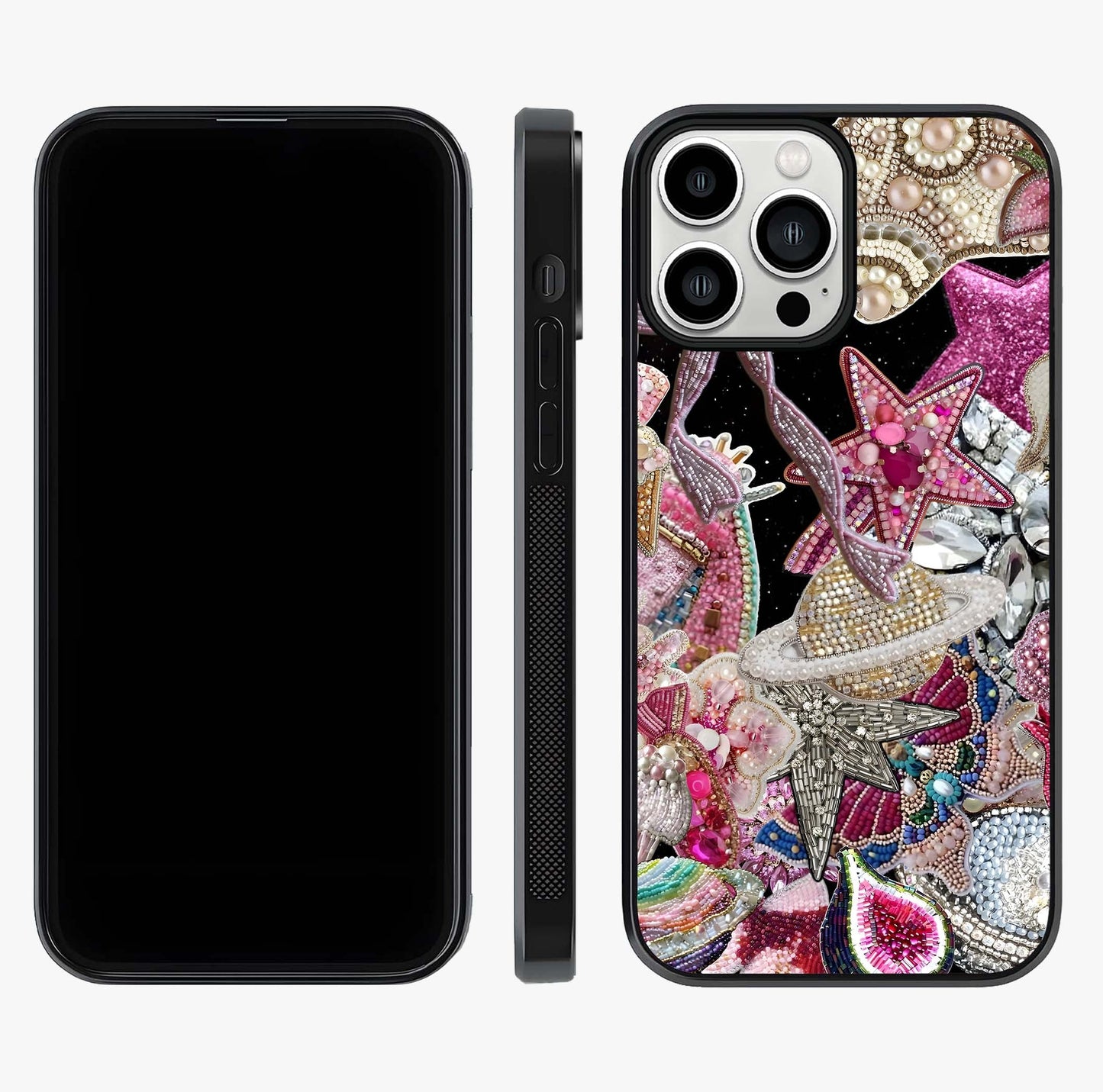 Starlit Jewel Dream Glass Case displayed upright for full design visibility and premium finish.