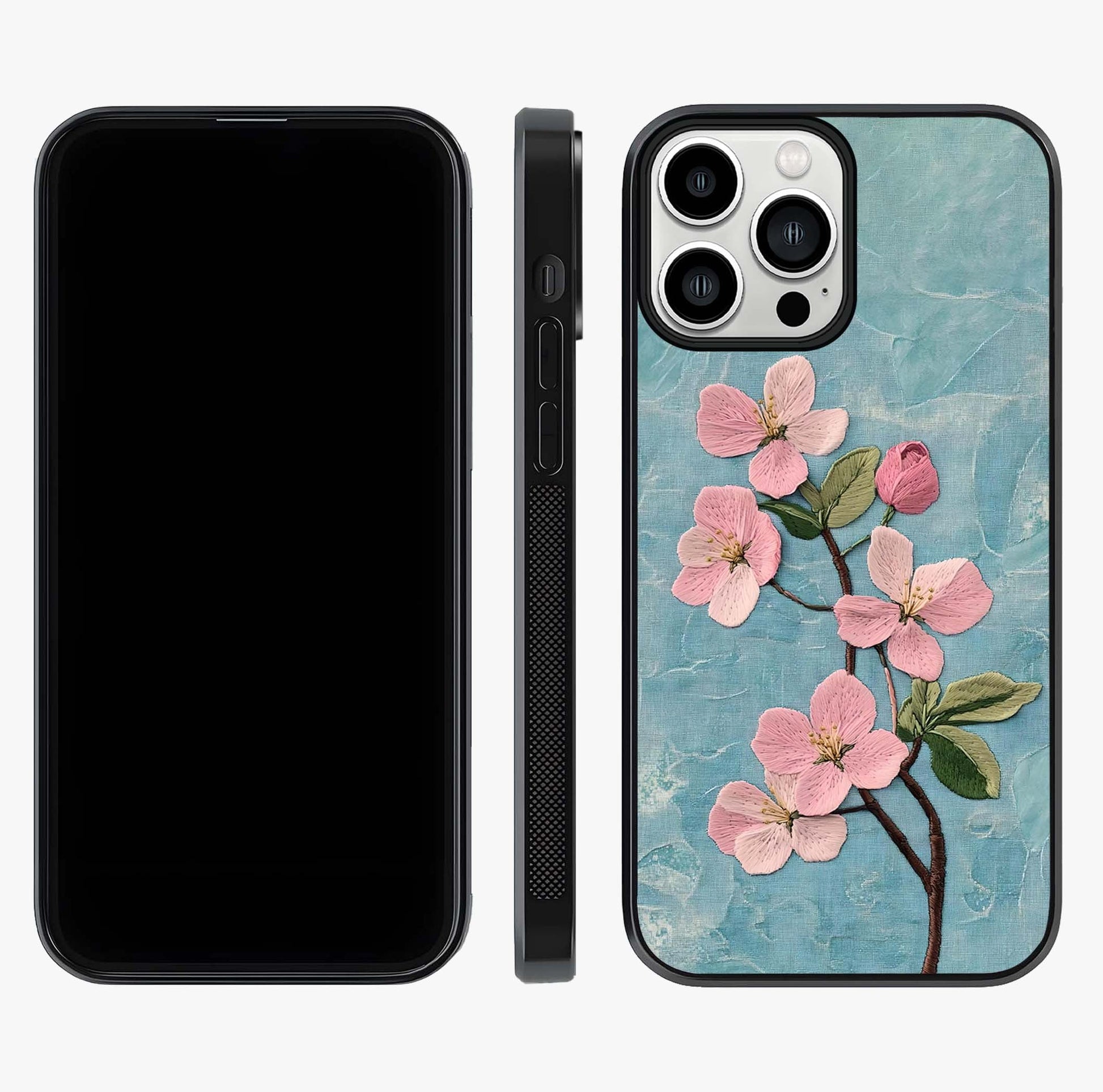 Threaded Blossom Breeze Glass Case displayed upright for full design visibility and premium finish.