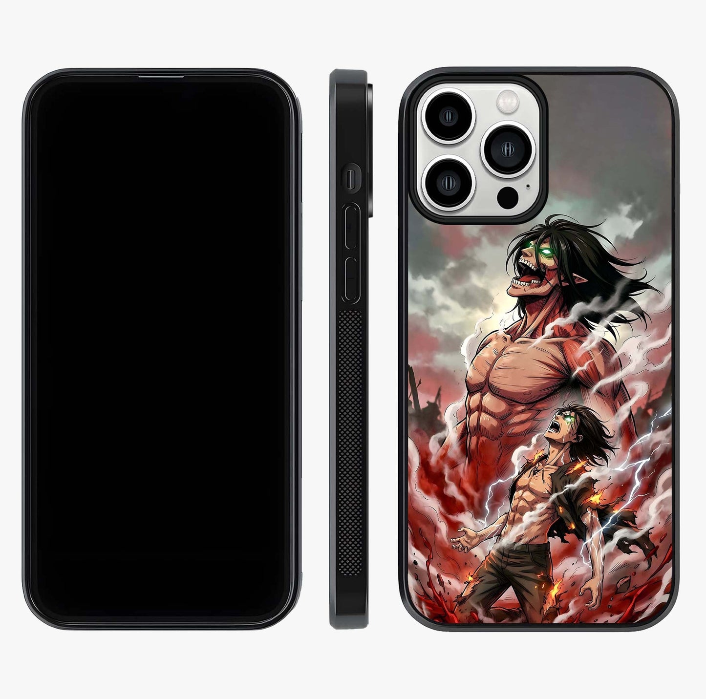 Titan Awakening Fury Glass Case displayed upright for full design visibility and premium finish.