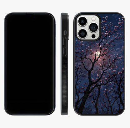 Twilight Sakura Serenade Glass Case displayed upright for full design visibility and premium finish.