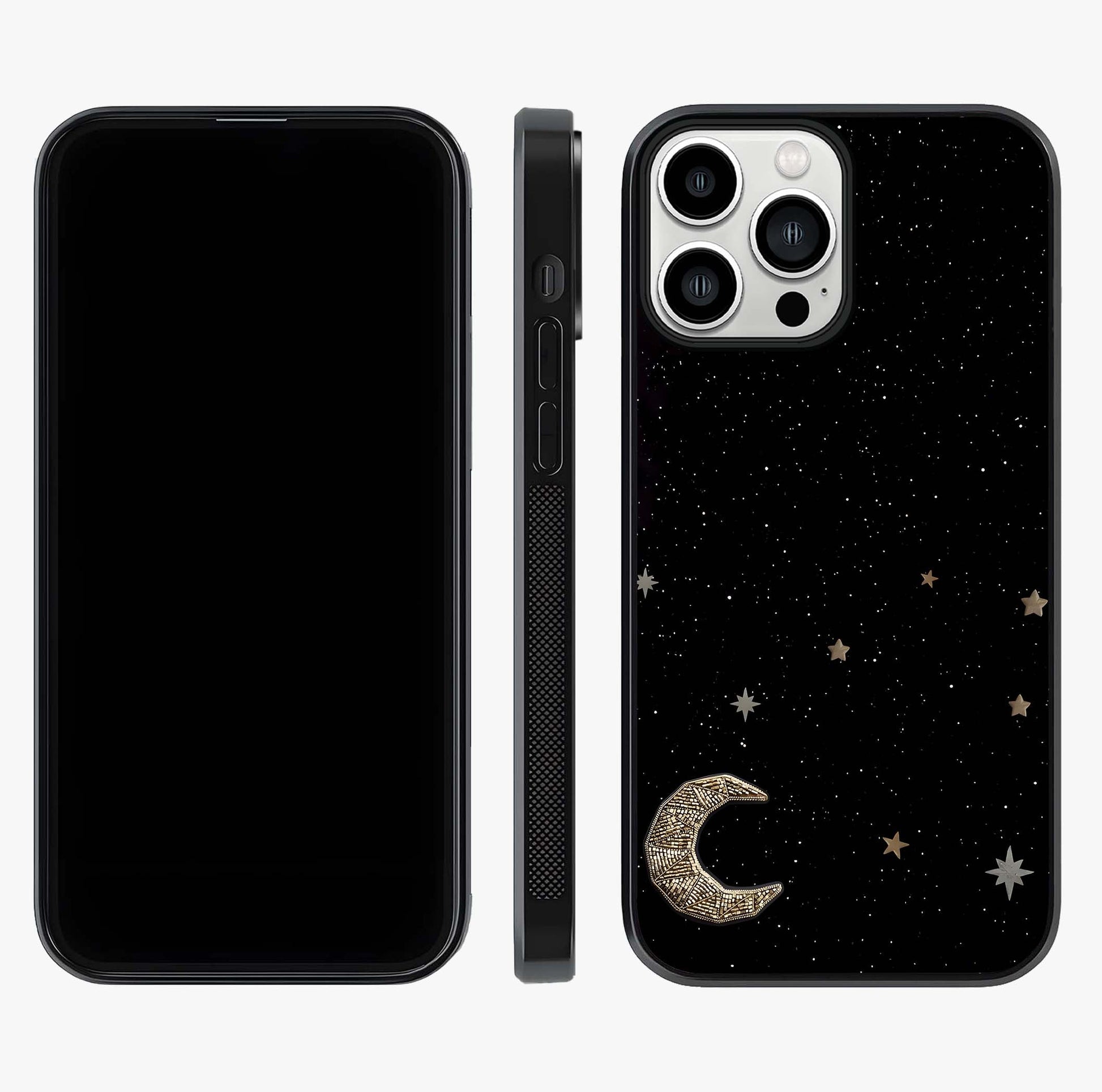 Twinkle Star With Half Moon Glass Case displayed upright for full design visibility and premium finish.