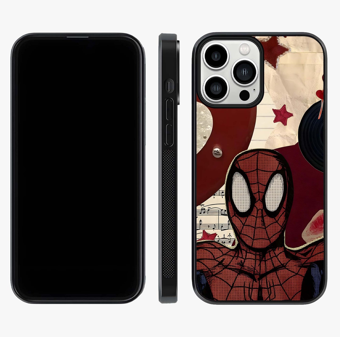 Web Warrior Vibes Glass Case displayed upright for full design visibility and premium finish.