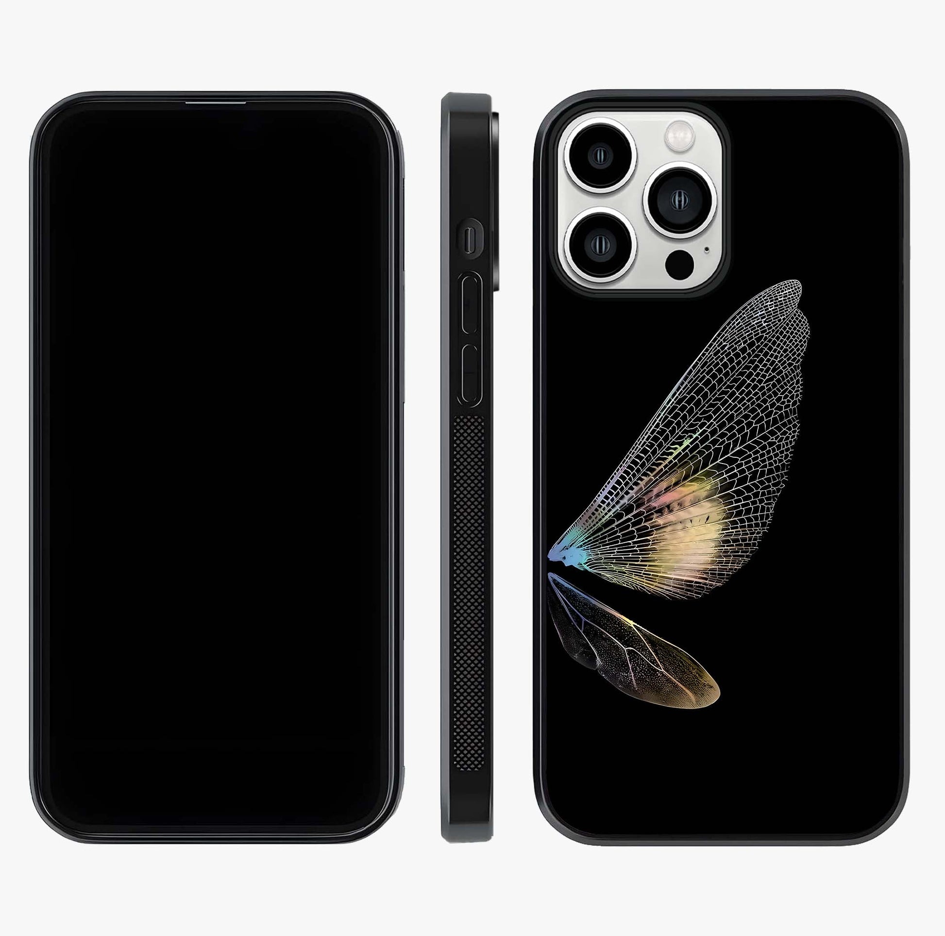 Whispers Of Wings Glass Case displayed upright for full design visibility and premium finish.