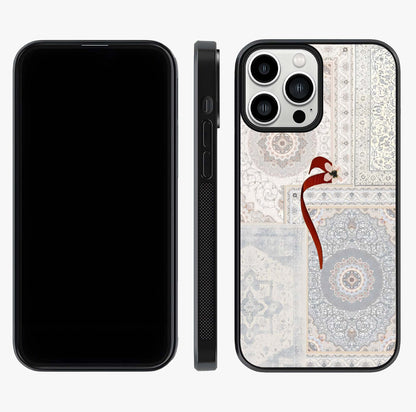 White Aesthetic Bow Glass Case displayed upright for full design visibility and premium finish.