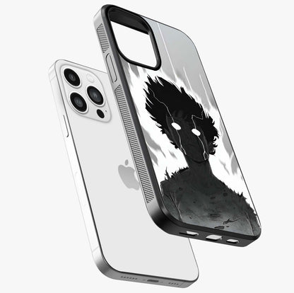 Awakened Inner Rage Glass Case laid diagonally highlighting side profile, edges and glossy glass shine.