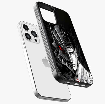 Berserker Blood Oath Glass Case laid diagonally highlighting side profile, edges and glossy glass shine.