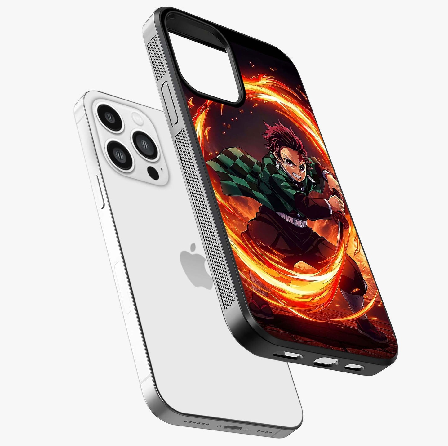 Blazing Sword Resolve Glass Case laid diagonally highlighting side profile, edges and glossy glass shine.