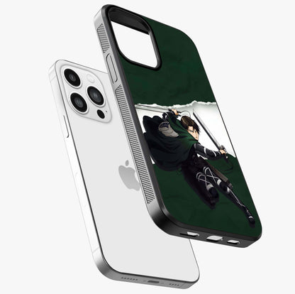 Emerald War Vanguard Glass Case laid diagonally highlighting side profile, edges and glossy glass shine.