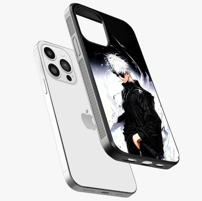 Limitless Shadow King Glass Case laid diagonally highlighting side profile, edges and glossy glass shine.